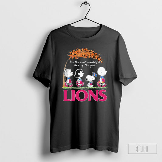 Official The Peanuts Walking Brisbane Lions Its The Most Wonderful Time Of The Year Sweater