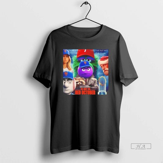 Official The Hunt For Red October Ny Mr Mets Grimace And Santa Claus - clothing by TeeHivey.com
