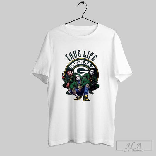 Official Thug Life Green Bay Freddy Jason Michael Myers Halloween Packers Posters White - clothing by TeeHivey.com