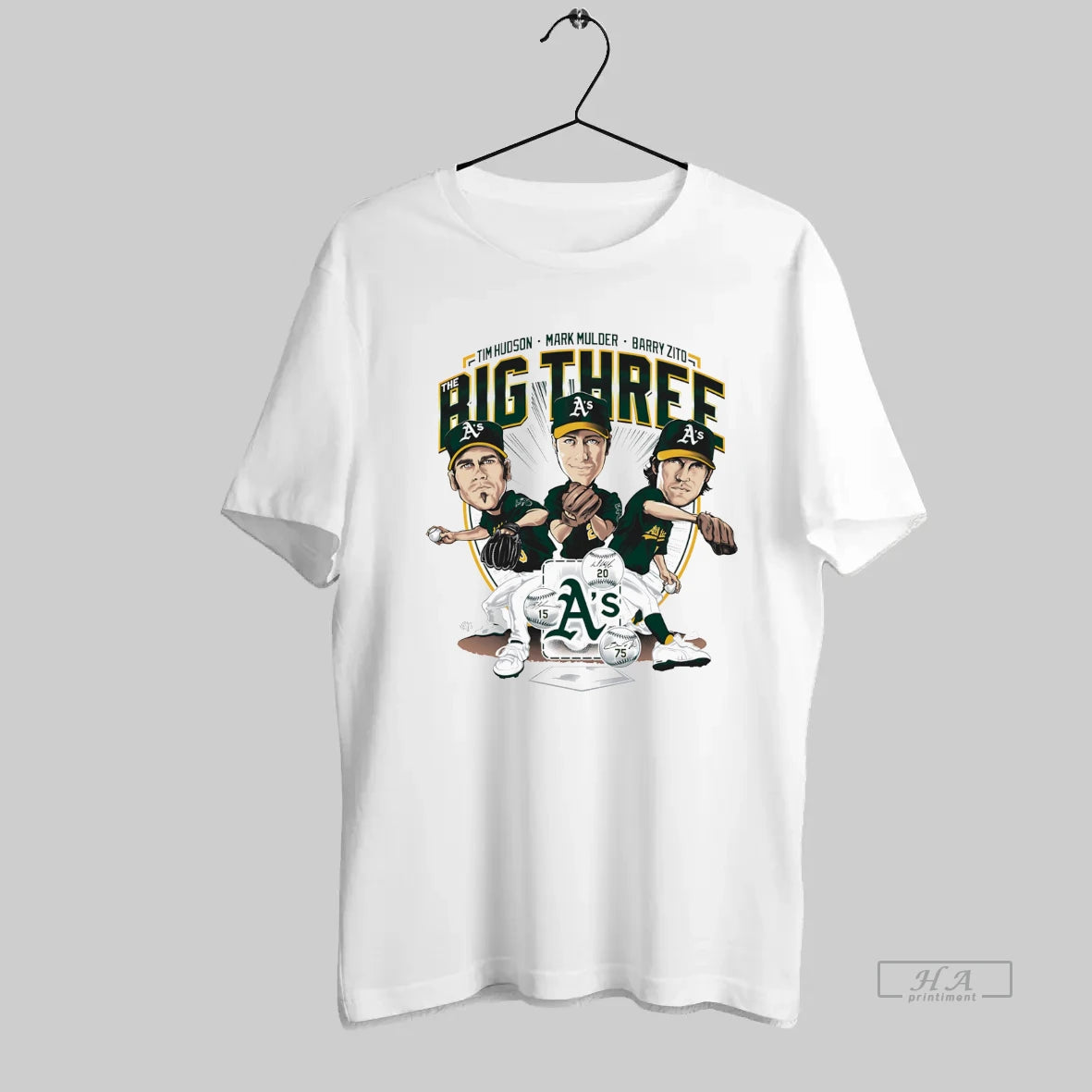 Official Tim Hudson Mark Mulder Barry Zito The Big Three - clothing by TeeHivey.com