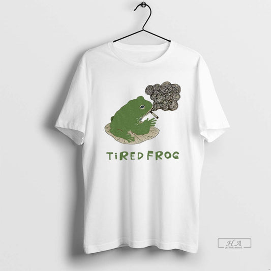 Official Tired Japanese Frog Smoking Funny Meme - clothing by TeeHivey.com