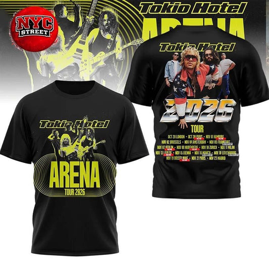 Official Tokio Hotel Arena Tour 2026 Two Sided Shirt
