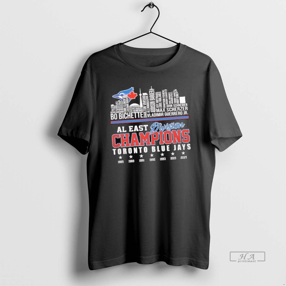 Official Toronto Blue Jays 2025 Al East Division Champions Skyline - clothing by TeeHivey.com