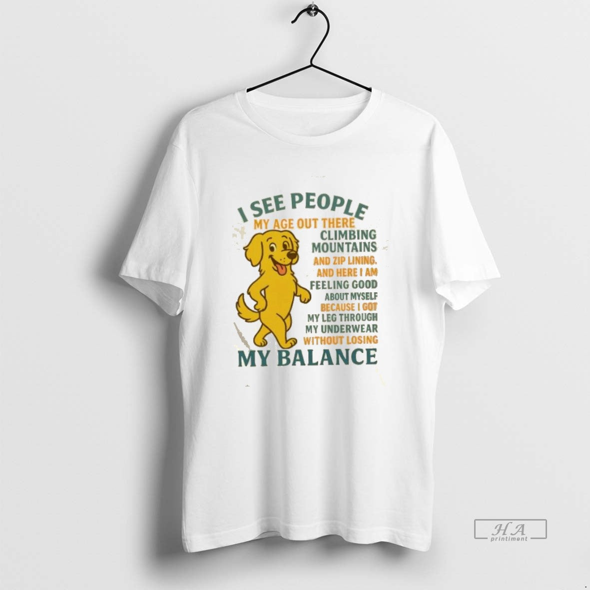 Official Trendy Golden Dog I See People My Balance - clothing by TeeHivey.com