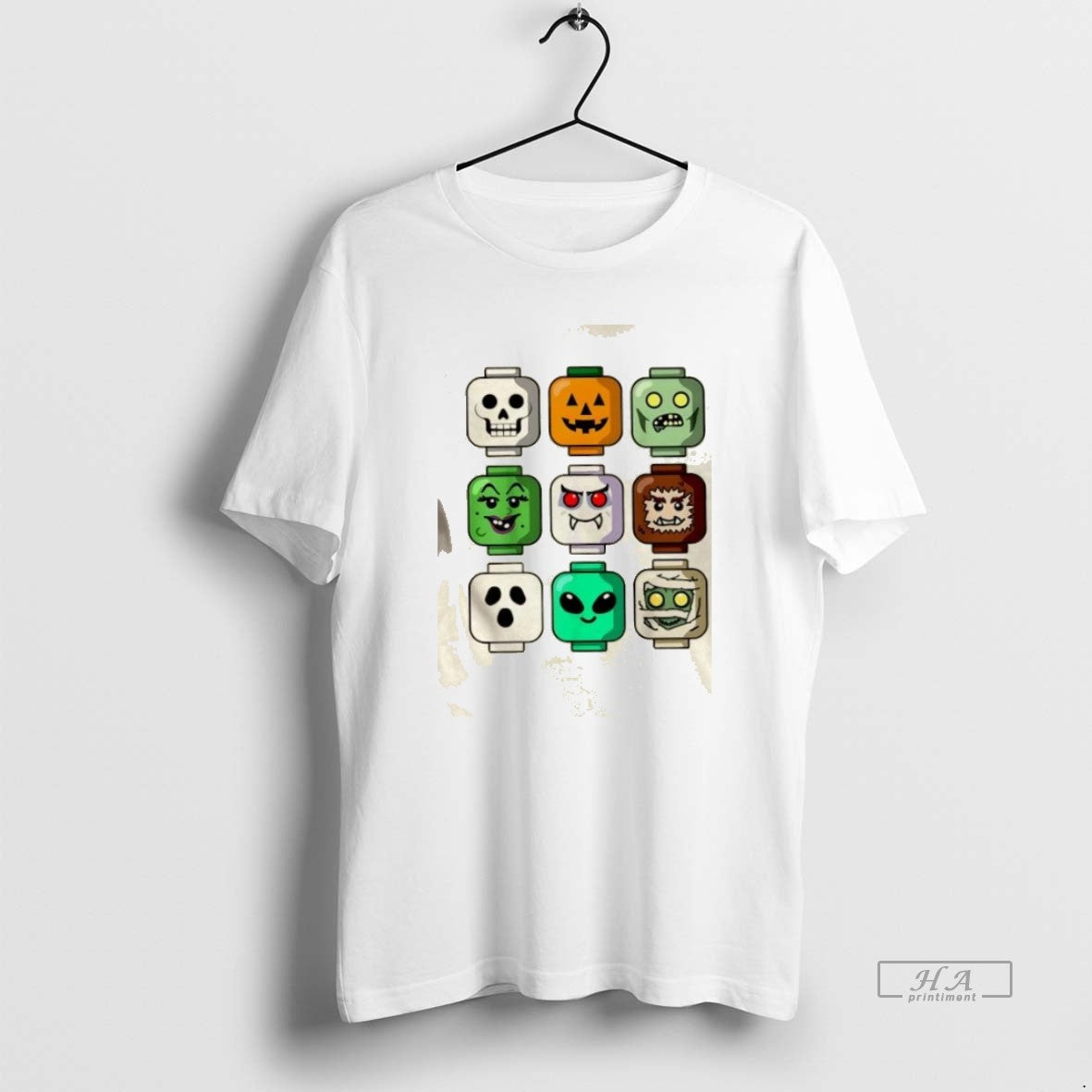 Official Trendy Halloween Building Brick Head Pumpkin Ghost Zombie - clothing by TeeHivey.com