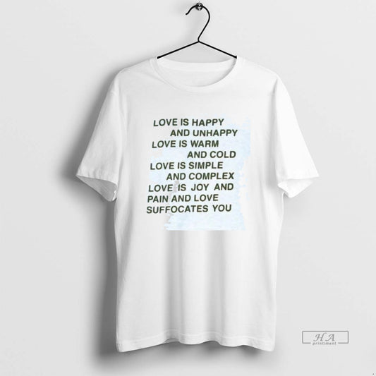 Official Trendy Love Is Happy And Unhappy Love Is Warm And Cold - clothing by TeeHivey.com