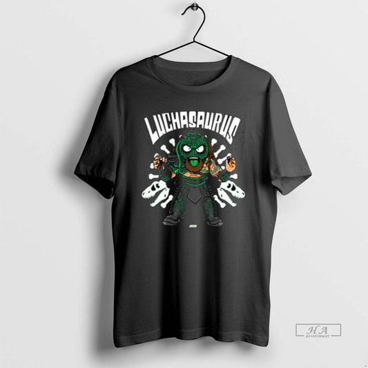 Official Trendy Luchasaurus Back From Long Sleve