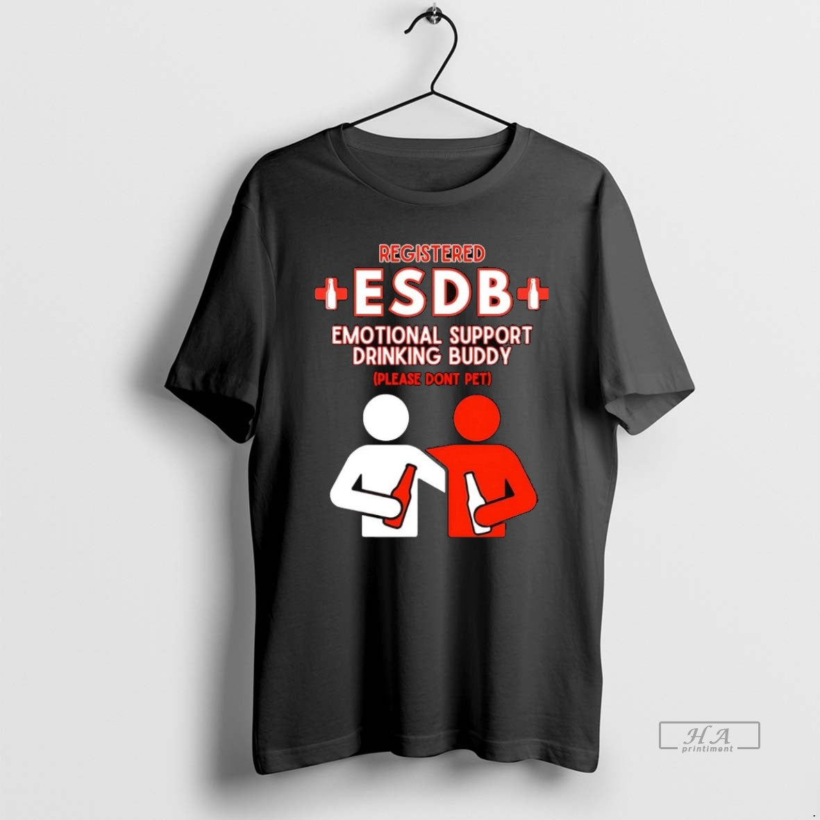 Official Trendy Registered Esdb Emotional Support Drinking Buddy Please Dont Pet - clothing by TeeHivey.com