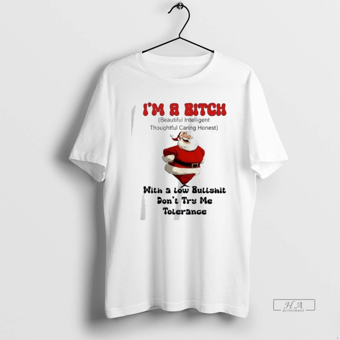 Official Trendy Santa Im A Bitch With A Low Bullshit Dont Try Me Tolerance Christmas - clothing by TeeHivey.com