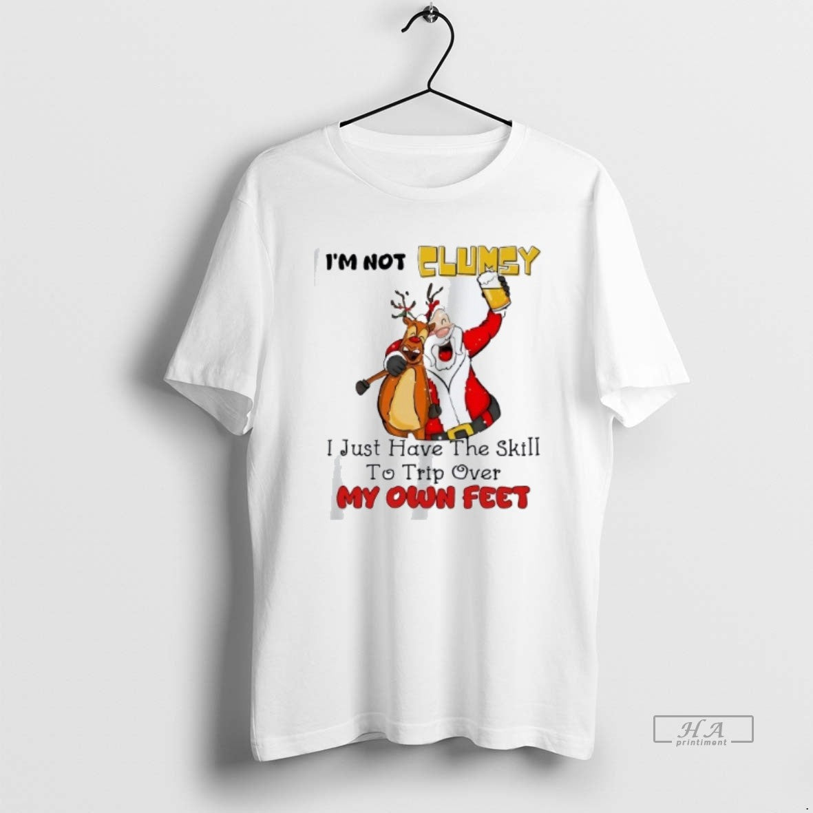 Official Trendy Santa Im Not Clumsy I Just Have The Skill To Trip Over My - clothing by TeeHivey.com