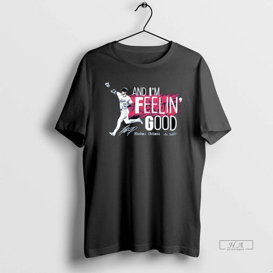 Official Trendy Shohei Ohtani And Im Feelin Good Signature Long Sleve