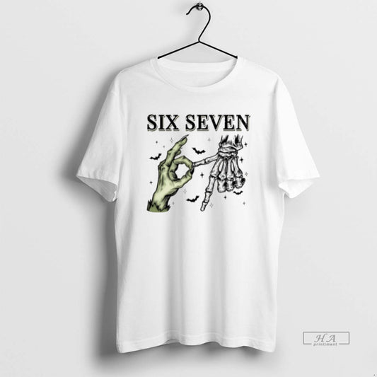 Official Trendy Six Seven Skeleton Hand Halloween - clothing by TeeHivey.com