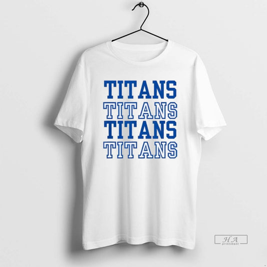 Official Trendy Stacked Text Volleyball Team Titans Titans - clothing by TeeHivey.com