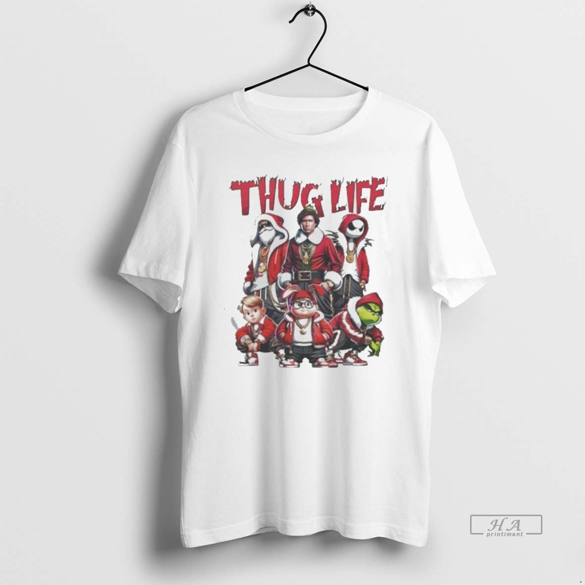 Official Trendy Thug Life Santa Grinch Friends Christmas Vintage 2025 - clothing by TeeHivey.com