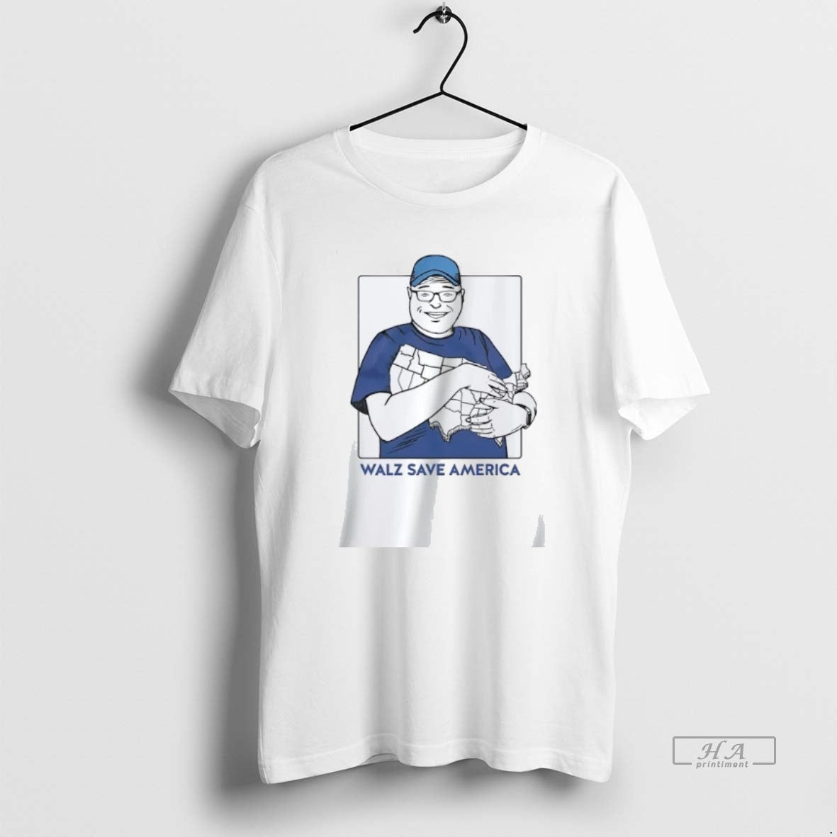 Official Trendy Walz Save America Hugging Map - clothing by TeeHivey.com