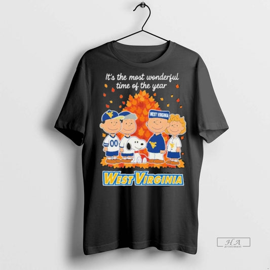 Official Trendy West Virginia Mountaineers X Peanuts Fall Its The Most Wonderful Time Of The - clothing by TeeHivey.com
