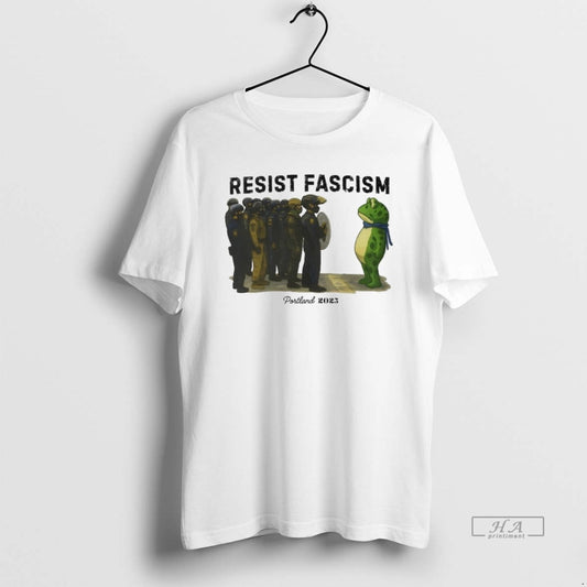 Official Trendy Resist Fascism Portland Frog Anti Ice 2025 - clothing by TeeHivey.com