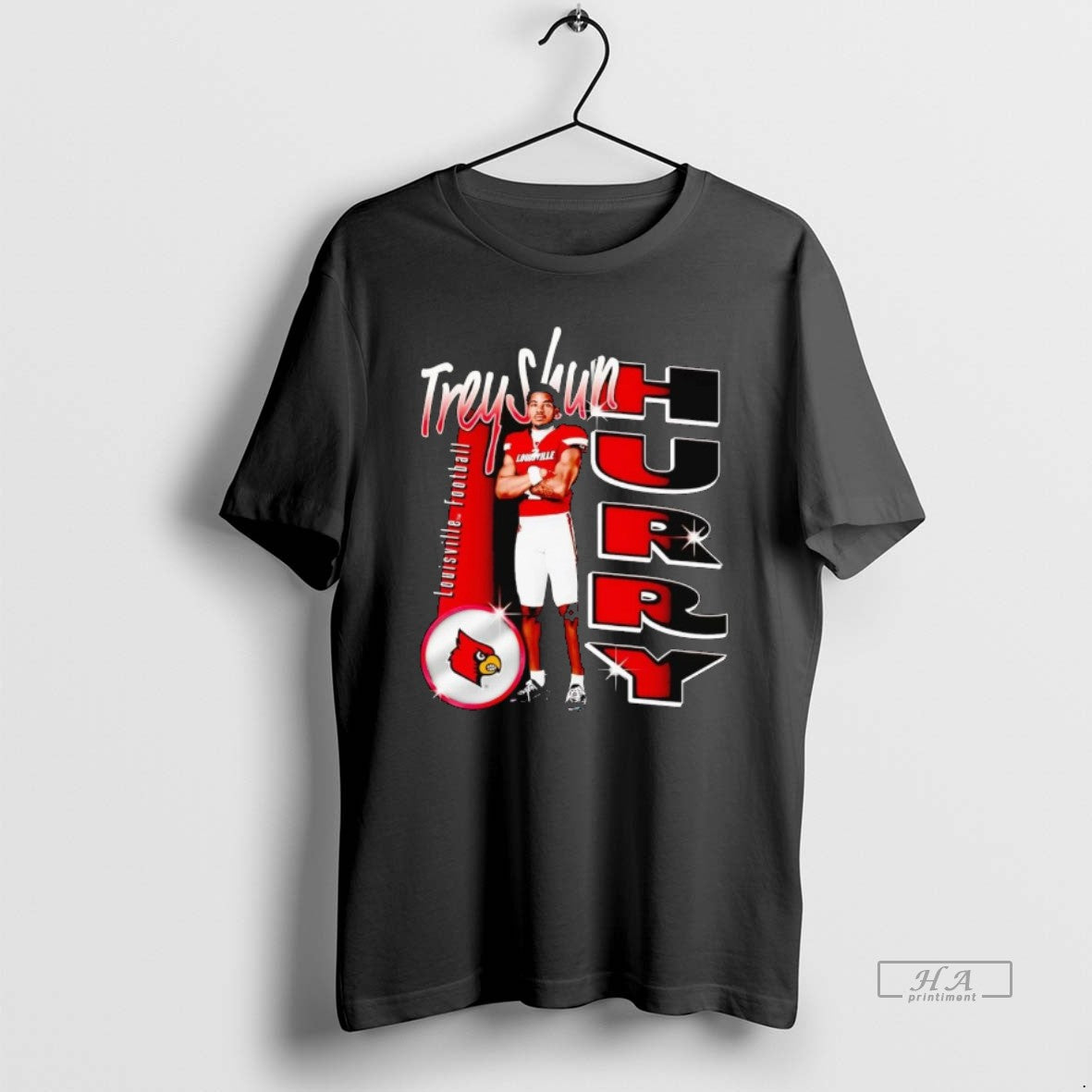 Official Treyshun Hurry Portrait Louisville Cardinals - clothing by TeeHivey.com