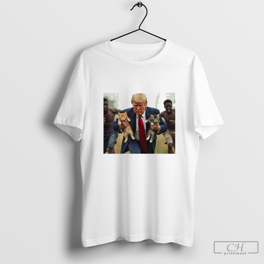 Official Trump Holding Cat Vote Trump Pets For Trump Vote President 2024 T Shirts - clothing by TeeHivey.com