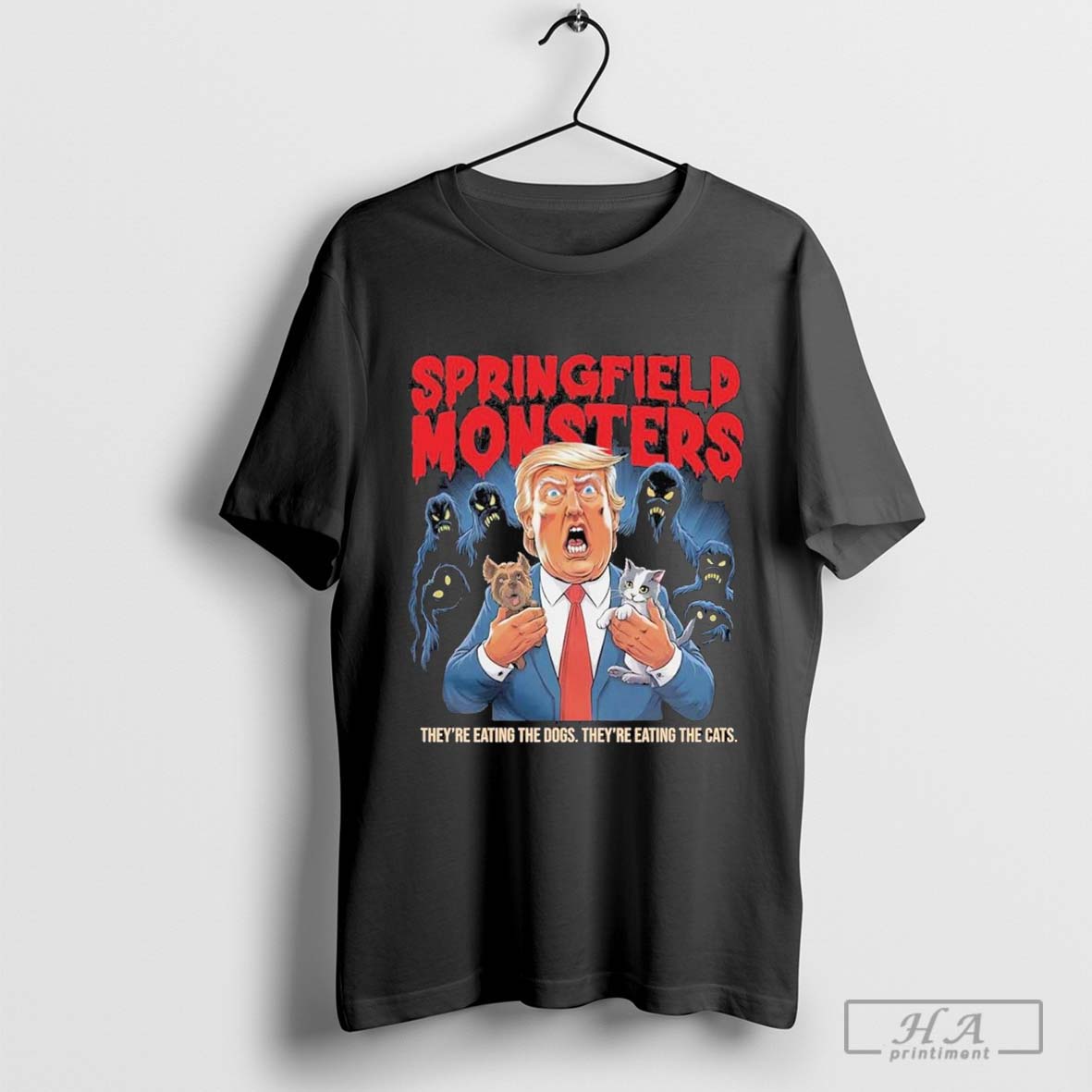Official Trump Springfield Monsters Theyre Eating The Dogs Theyre Eating The Cats - clothing by TeeHivey.com