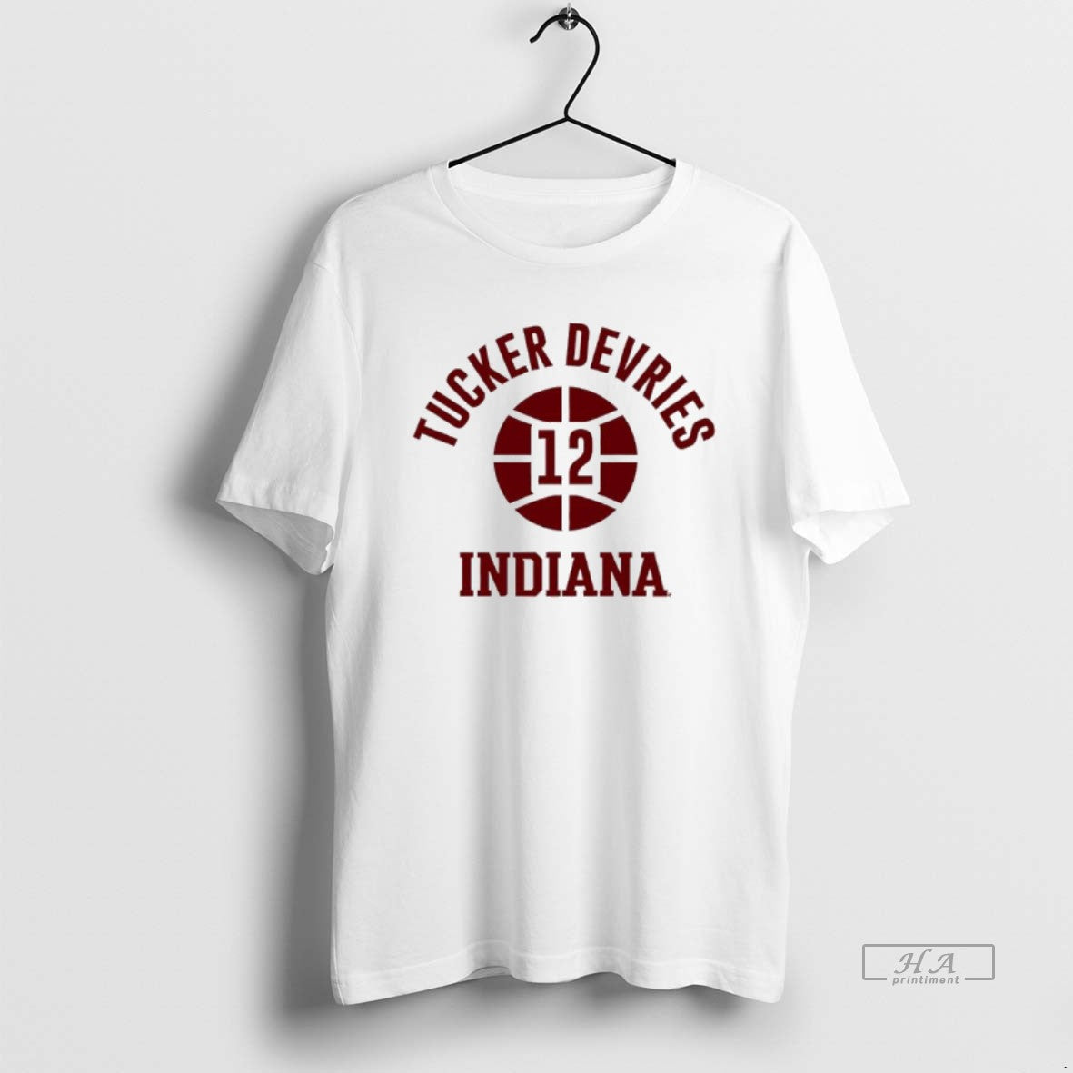 Official Tucker Devries Name Number Ball Indiana Basketball - clothing by TeeHivey.com