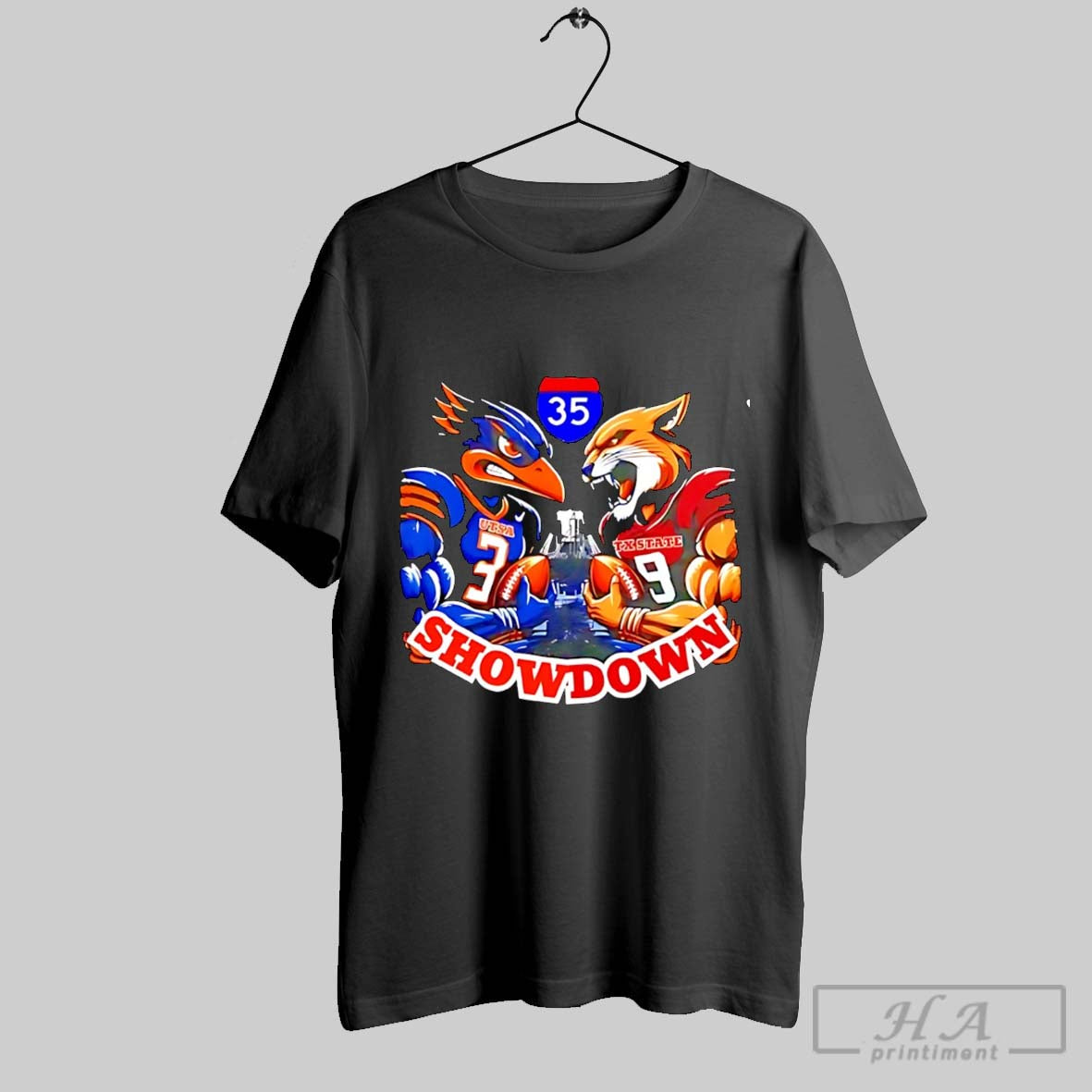 Official Utsa Vs Texas State Gameday Show Down 2025 Mascot - clothing by TeeHivey.com