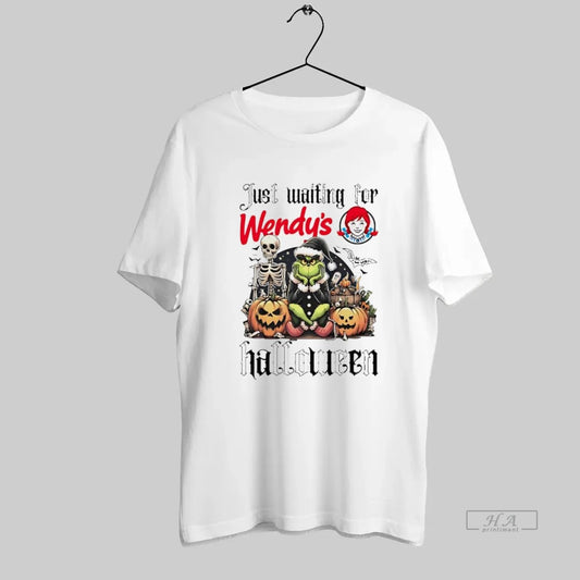 Official Wendys Grinch Just Waiting For Halloween Goth Graphic - clothing by TeeHivey.com