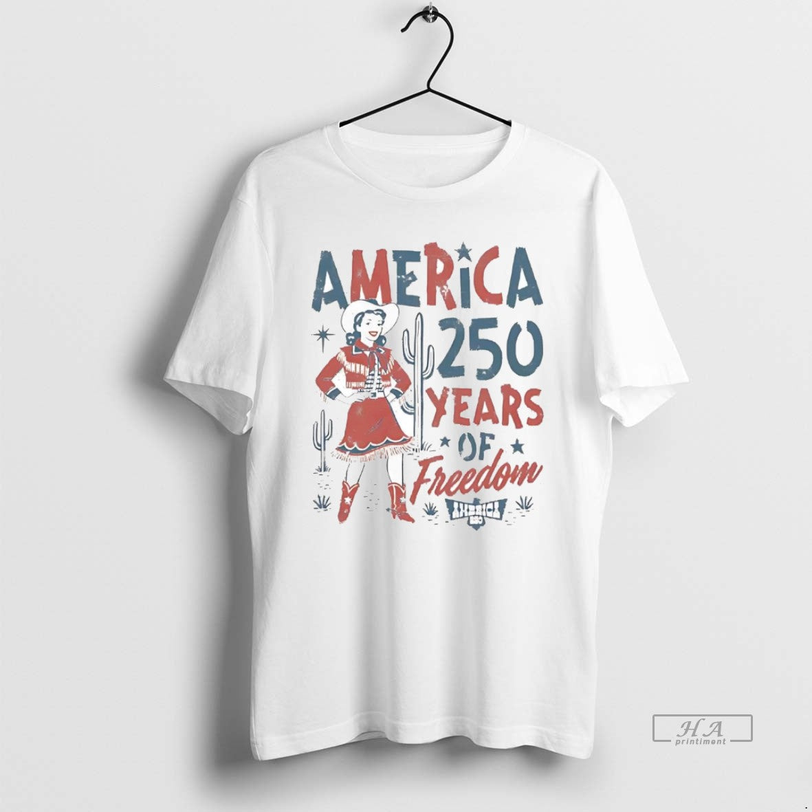Official Western Cowgirl America 250 Years Of Freedom - clothing by TeeHivey.com