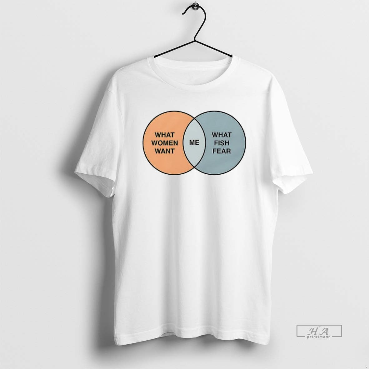 Official What Women Want Me What Fish Fear Me Venn Diagram - clothing by TeeHivey.com