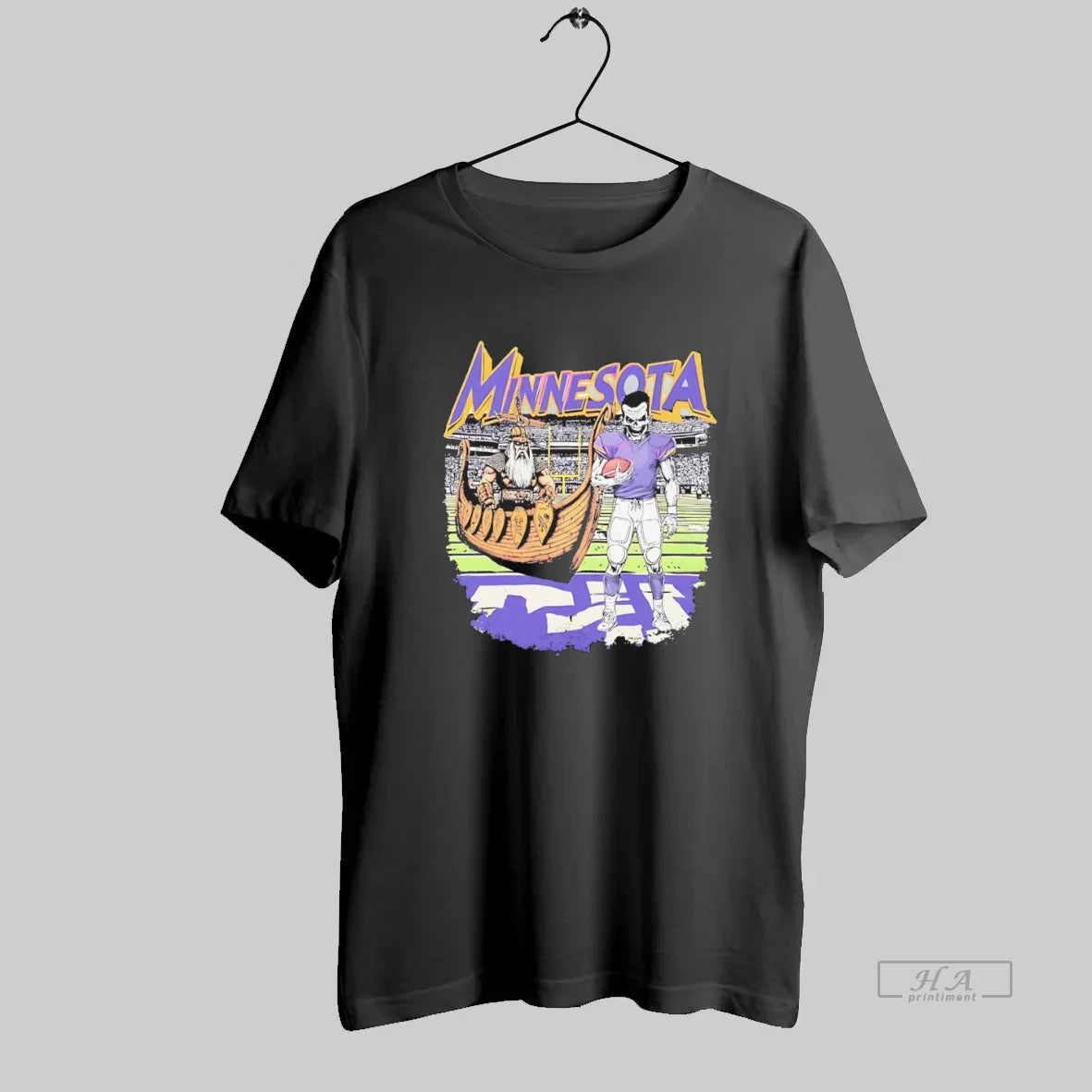Official Zombie Minnesota Viking Football Ship Retro Style - clothing by TeeHivey.com