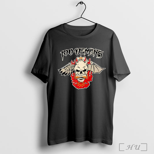 Officials 100 Demons Band Logo T Shirt