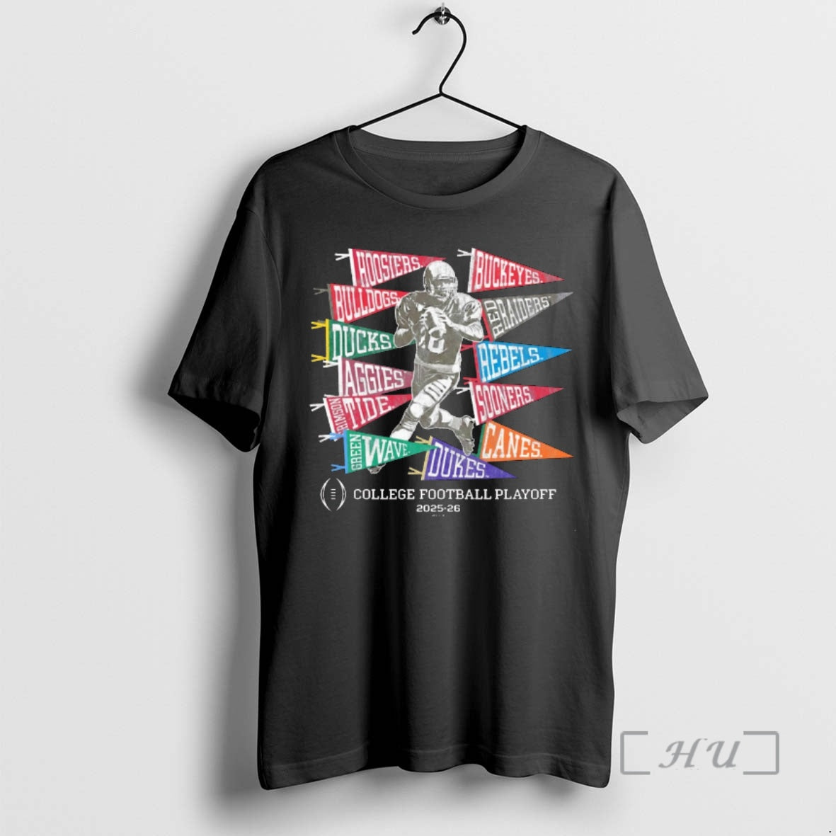 Officials 12 Teams College Football Playoff 2025 26 Pennants Football Player Premium T Shirts Sweater