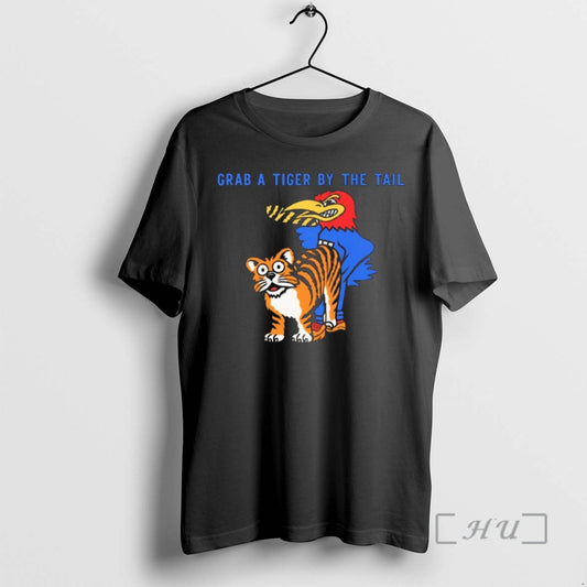 Officials 2025 Grab A Tiger By The Tail Kansas Jayhawks Vs Missouri Tigers Premium - clothing by TeeHivey.com