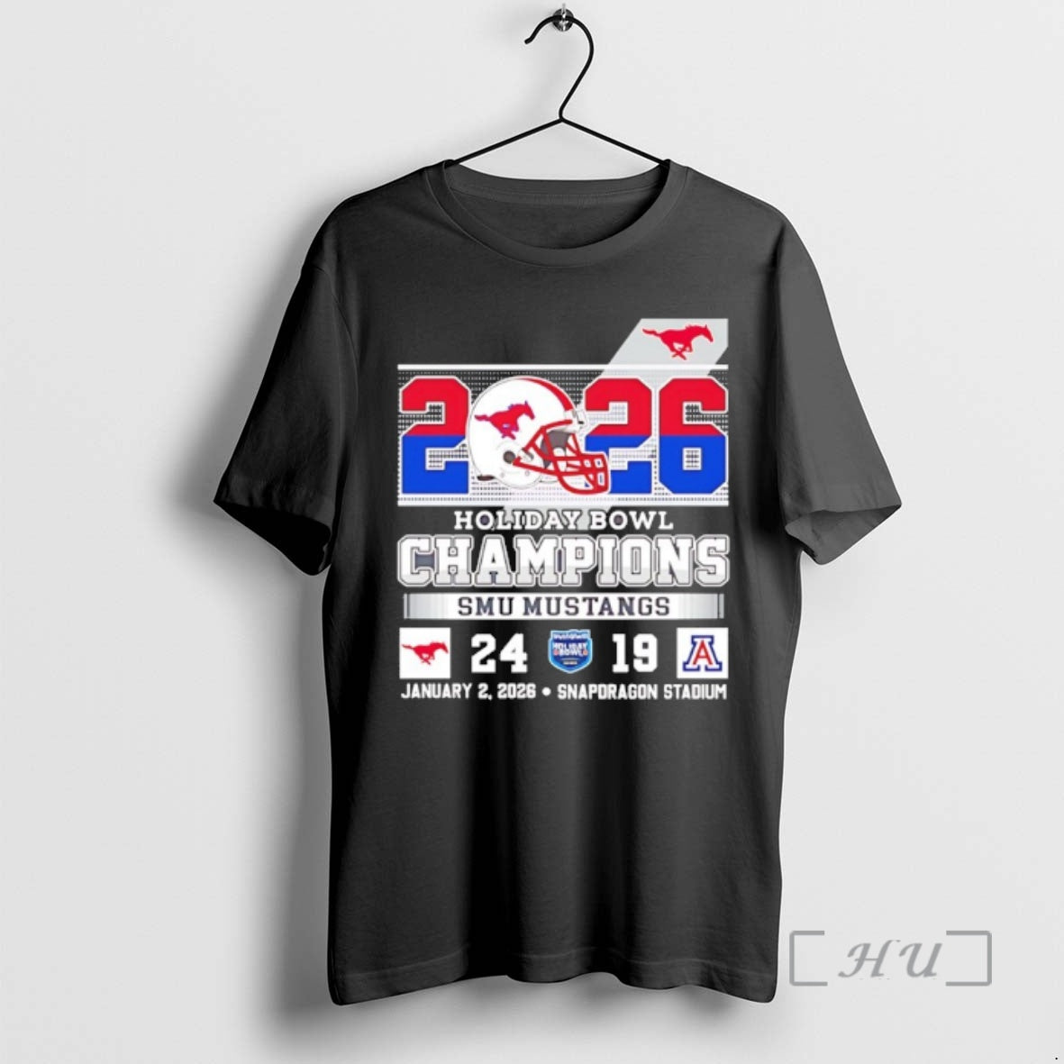 Officials 2026 Holiday Bowl Champions Smu Mustangs Bowl Jan 2 Snapdragon Stadium Premium T Shirts - clothing by TeeHivey.com