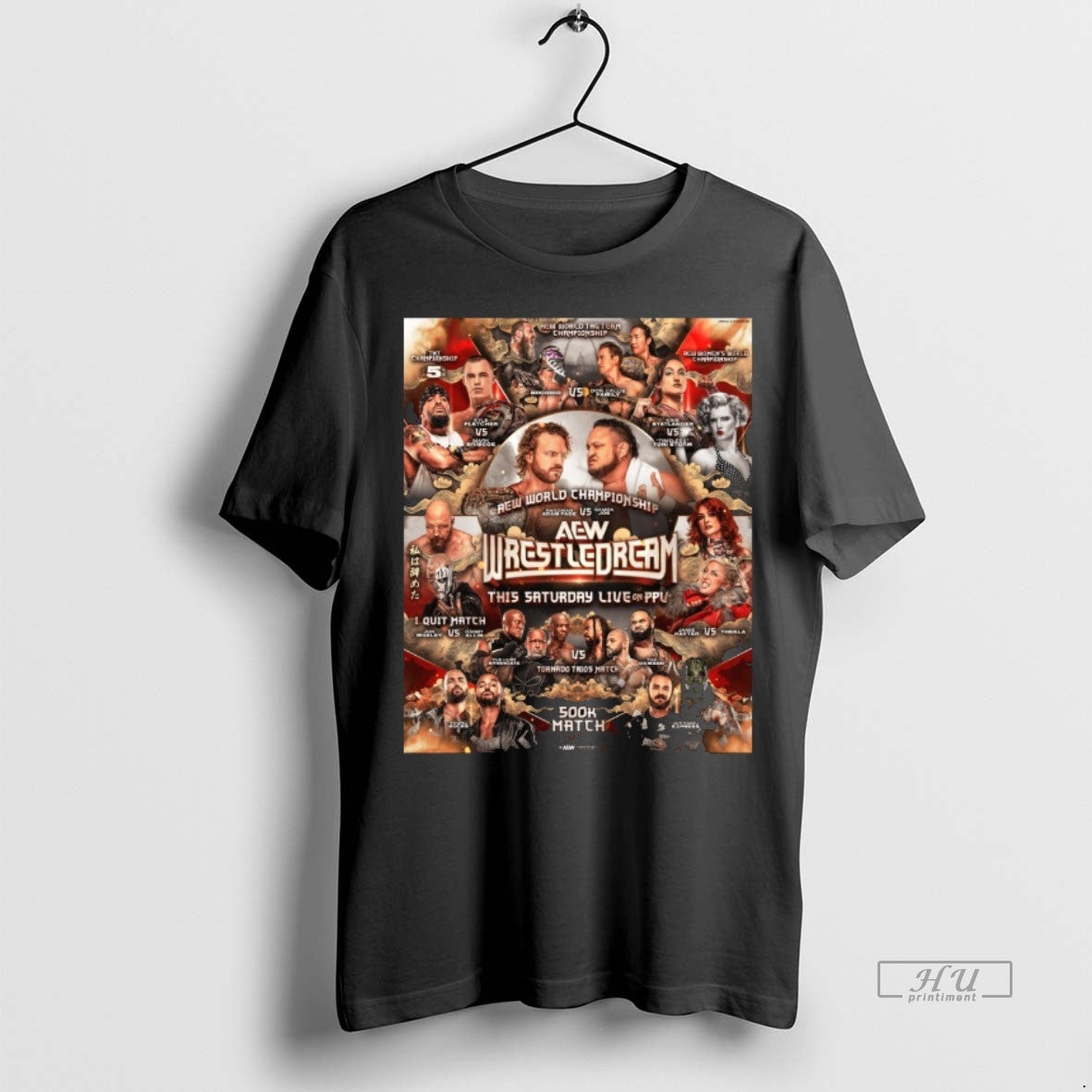 Officials Aew World Championship Aew Wrestledream This Saturday 2025 500k Match - clothing by TeeHivey.com
