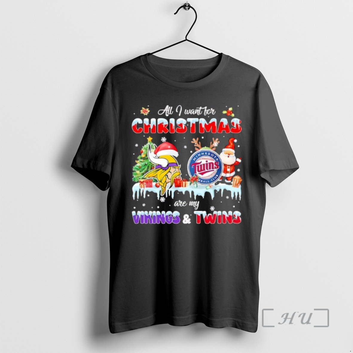 Officials All I Want For Christmas Are My Minnesota Vikings And Minnesota Twins Premium - clothing by TeeHivey.com