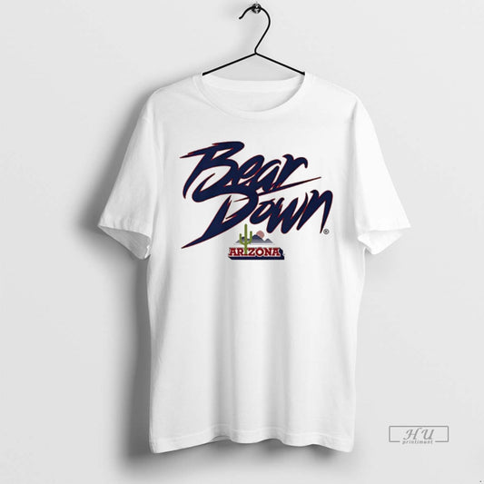 Officials Arizona Wildcats Football Bear Down Cactus Logo - clothing by TeeHivey.com