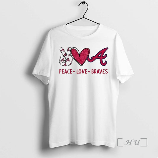 Officials Atlanta Braves Baseball Peace Love Braves Logo