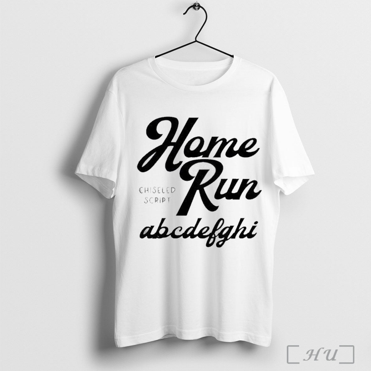 Officials Bfc Home Run Chiseled Vintage Script Sports Font T Shirt
