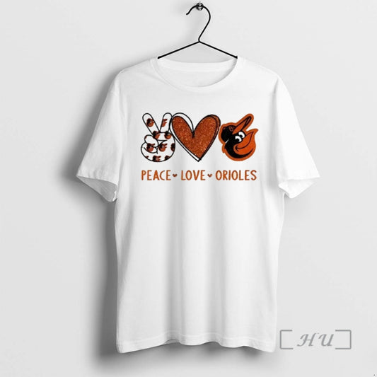 Officials Baltimore Orioles Baseball Peace Love Orioles Logo