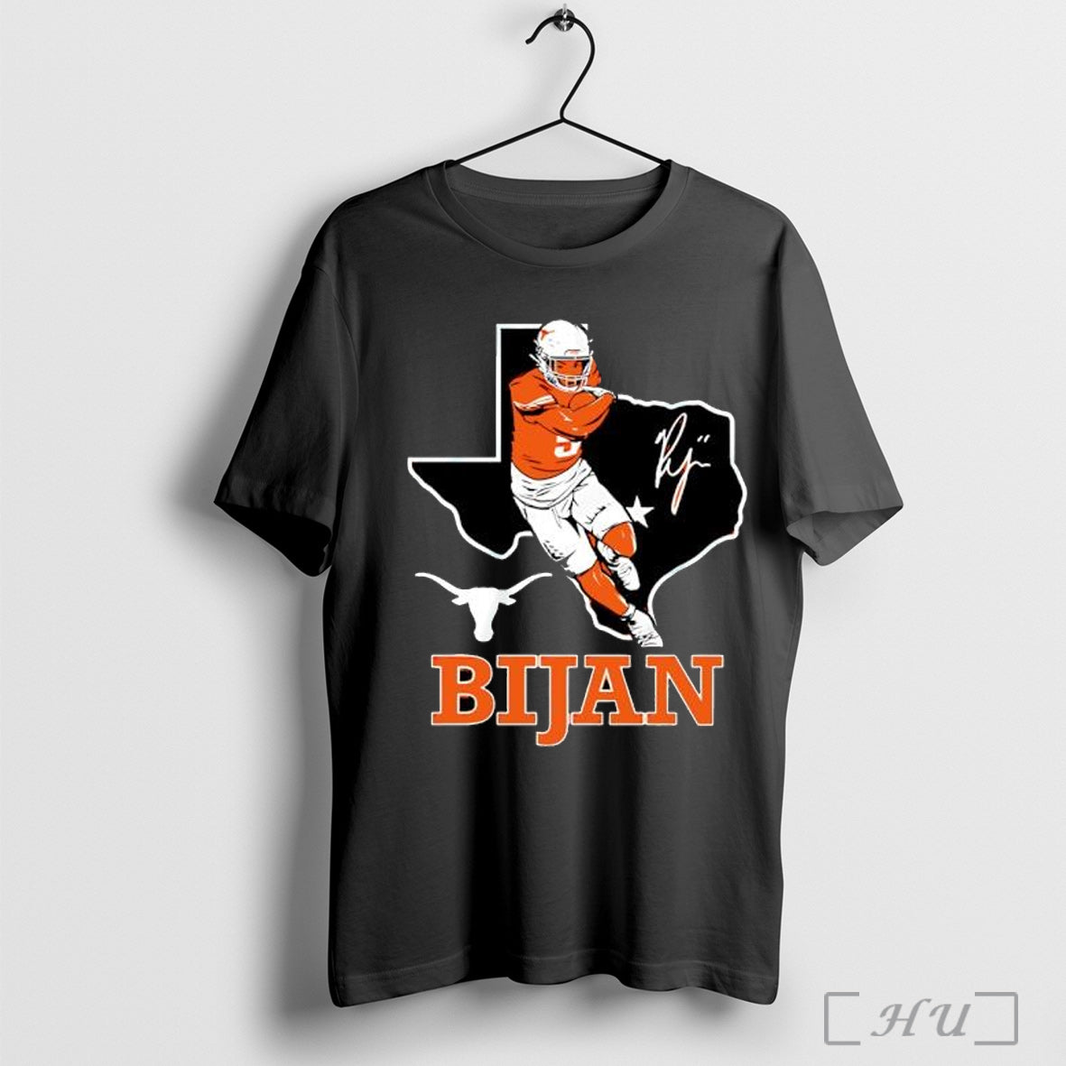 Officials Bijan Robinson State Outline Texas Football Maps T Shirt