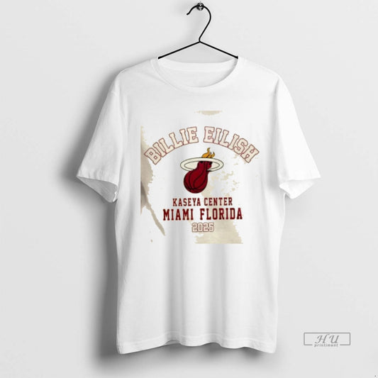 Officials Billie Eilish X Miami Heat 2025 Kaseya Center Miami Florida 2 Sided T Shirts - clothing by TeeHivey.com