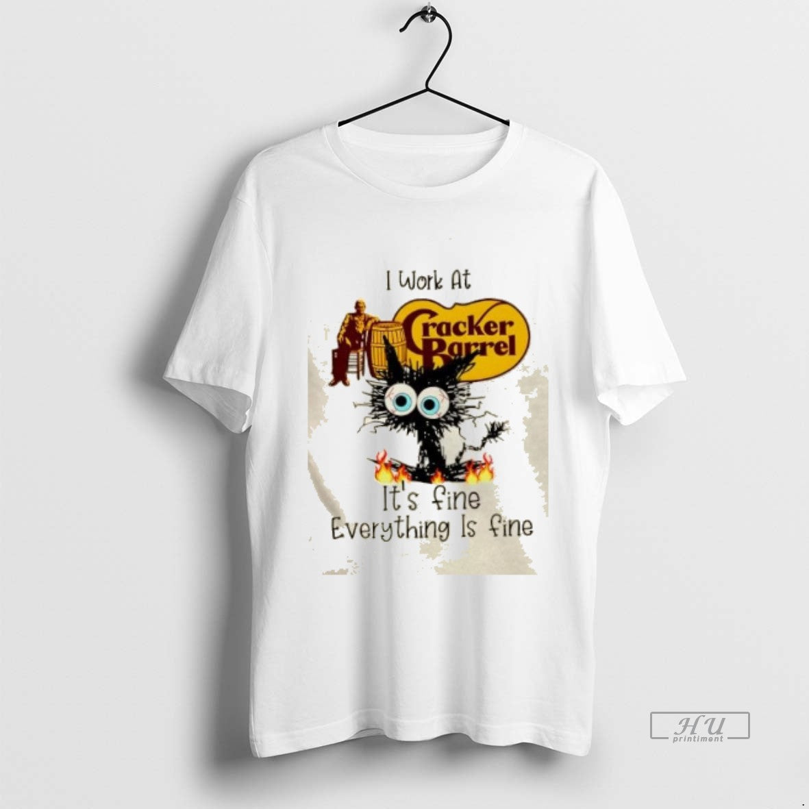 Officials Black Cat X Cracker Barrel Its Fine Everything Is Fine - clothing by TeeHivey.com