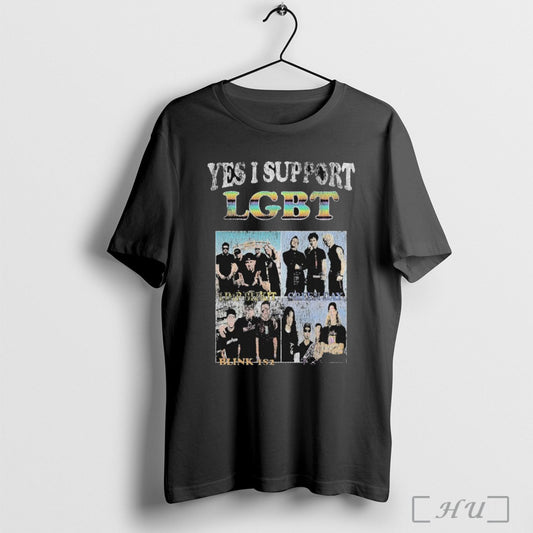 Officials Blink 182 Yes I Support Lgbt T Shirt