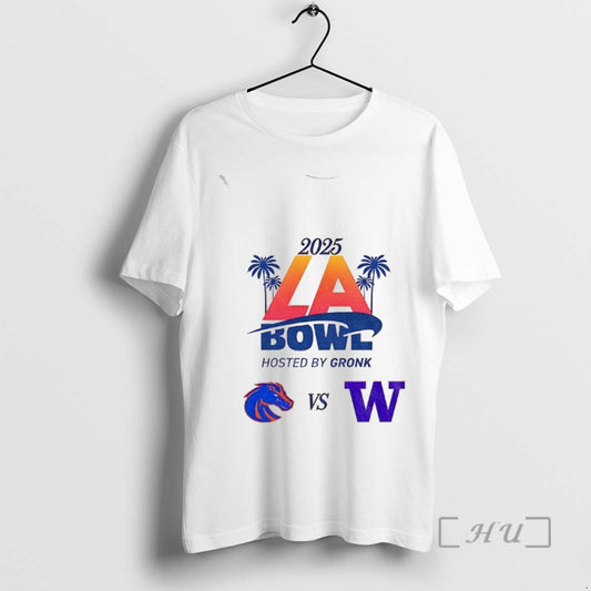 Officials Boise State Broncos Vs Washington Huskies Football 2025 La Bowl Matchup Premium T Shirts - clothing by TeeHivey.com