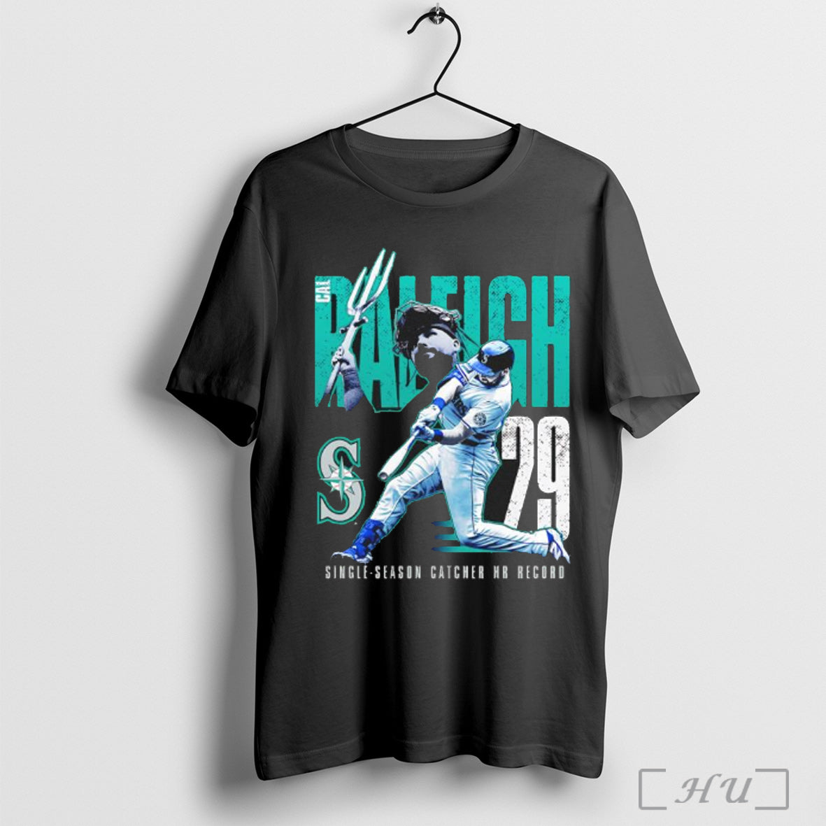 Officials Cal Raleigh Seattle Mariners Single Season Catcher Hr Record T Shirt Sweatshirt