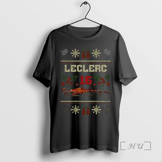 Officials Charles Leclerc 16 Ferrari F1 Merry Christmas - clothing by TeeHivey.com