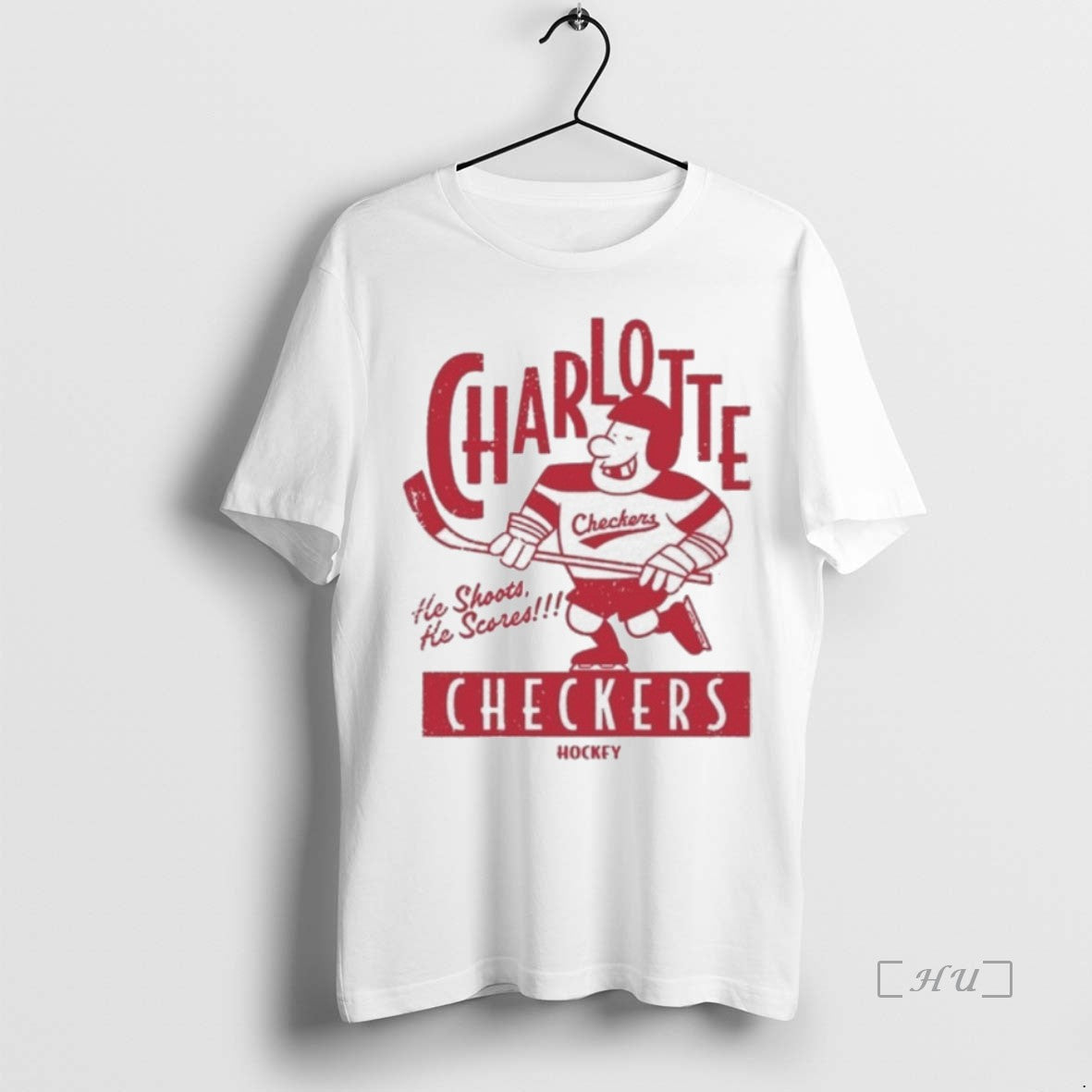 Officials Charlotte Checkers Retro Player - clothing by TeeHivey.com