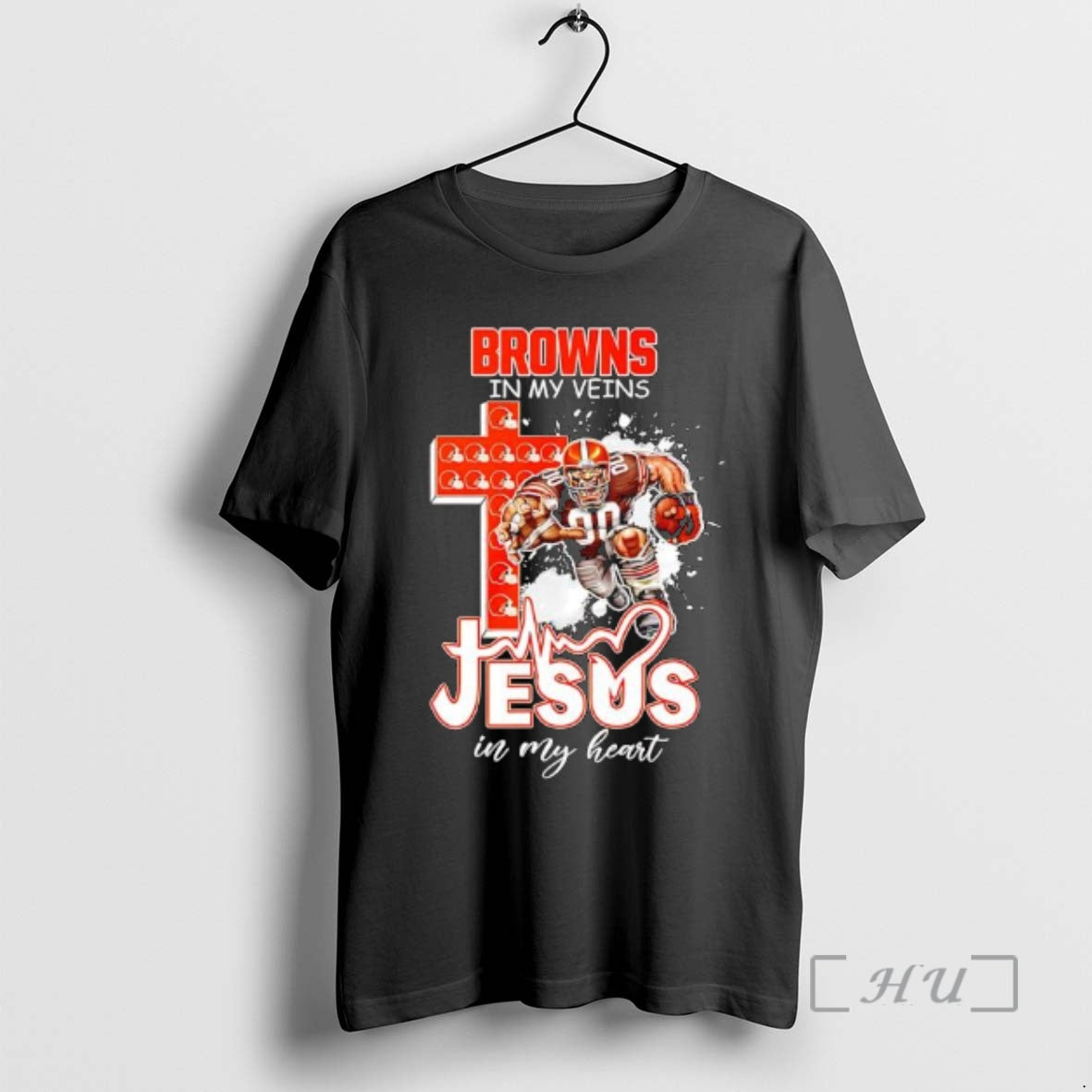 Officials Cleveland Browns In My Veins Jesus In My Heart Features A Football Player Logos - clothing by TeeHivey.com