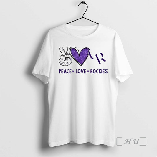 Officials Colorado Rockies Baseball Peace Love Rockies Logo